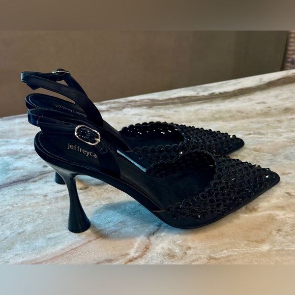 Women’s JEFFREY CAMPBELL Shiner Slingback Rhinestone Pointed Toe Pump- Size 8 - Picture 3 of 7